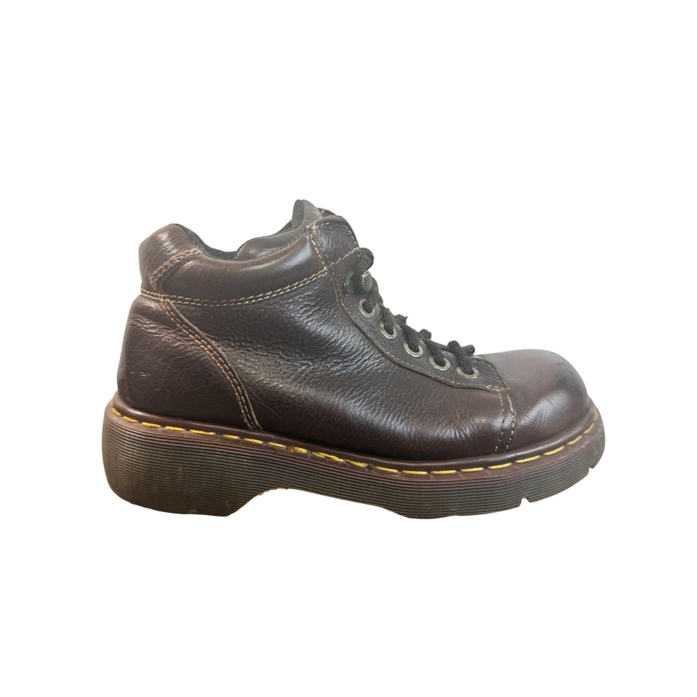 Dr. Martens 8542 Made in England Brown Leather Ankle Boots Chunky Platform Unise
